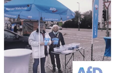 AfD München-Nord Infostand Curt-Mezger-Platz